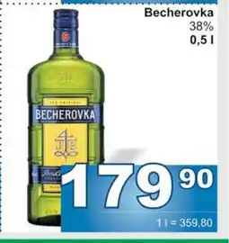 Jip Becherovka 38% 0.5 l. nabídka