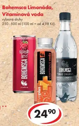 CBA Bohemsca Limonáda, Vitamínová voda nabídka