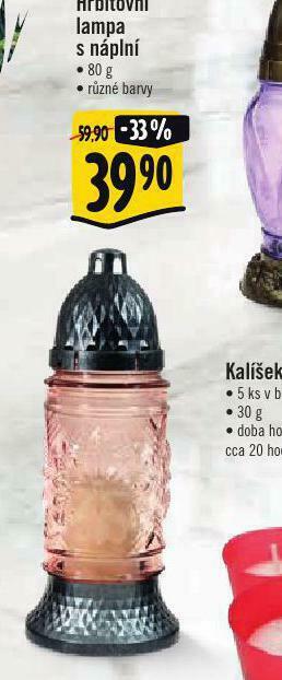 Albert Hřbitovní lampa s náplní nabídka