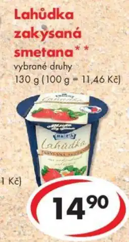CBA Lahůdka zakysaná smetana nabídka