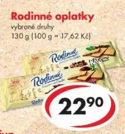 CBA Rodinné oplatky nabídka