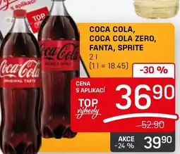 Flop COCA COLA, COCA COLA ZERO, FANTA, SPRITE 2L nabídka