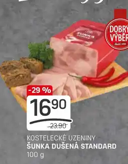 Flop KOSTELECKÉ UZENINY ŠUNKA DUŠENÁ STANDARD nabídka