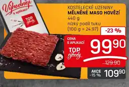 Flop KOSTELECKÉ UZENINY MĚLNĚNÉ MASO HOVĚZÍ nabídka