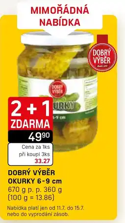 Flop DOBRÝ VÝBĚR OKURKY 6-9 cm nabídka