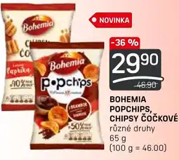 Flop BOHEMIA POPCHIPS, CHIPSY ČOČKOVE nabídka