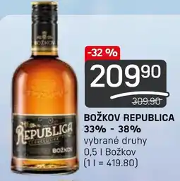 Flop BOŽKOV REPUBLICA 33% -38% nabídka