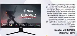 Datart Monitor MSI G273CQ (G273CQ) černý nabídka