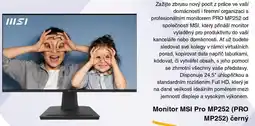Datart Monitor MSI Pro MP252 (PRO MP252) černý nabídka
