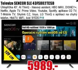 EVA Televize SENCOR SLE 43FS802TCSB nabídka
