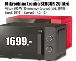 Mikrovlnná trouba SENCOR 20 litrů