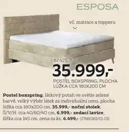 XXXLutz POSTEL BOXSPRING, PLOCHA LŮŽKA CCA 180X200 CM nabídka