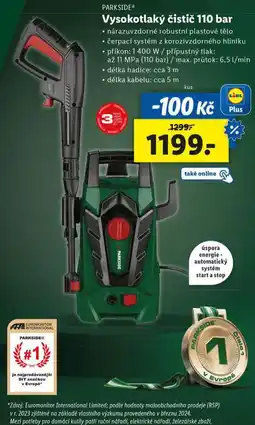 Lidl Vysokotlaký čistič 110 bar nabídka