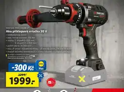 Lidl Aku příklepová vrtačka 20 v nabídka