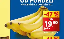 Lidl Banány nabídka