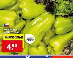 Lidl Paprika bílá / světle zelená nabídka