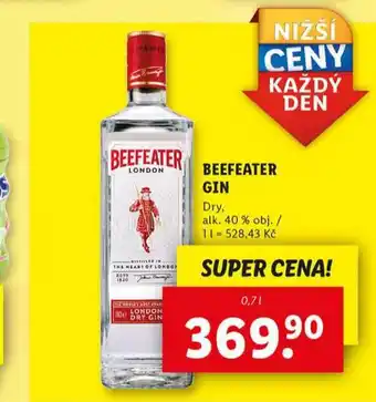 Lidl Beefeater gin nabídka