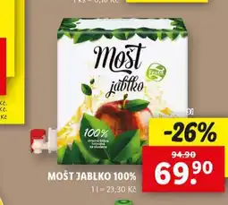 Lidl Mošt jablko 100% nabídka