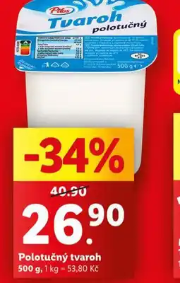 Lidl Polotučný tvaroh nabídka