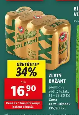 Lidl Pivo zlatý bažant nabídka