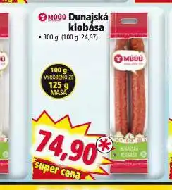 Norma Dunajská klobása nabídka