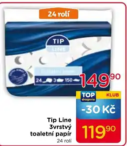 TOP drogerie Tip Line 3vrstvý toaletní papír nabídka