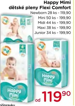TOP drogerie Happy Mimi dětské pleny Flexi Comfort nabídka