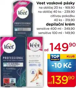 TOP drogerie Veet voskové pásky nabídka