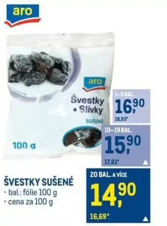 Makro ŠVESTKY SUŠENÉ nabídka