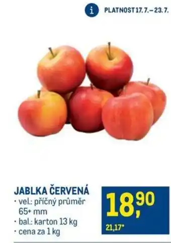 Makro JABLKA ČERVENÁ nabídka