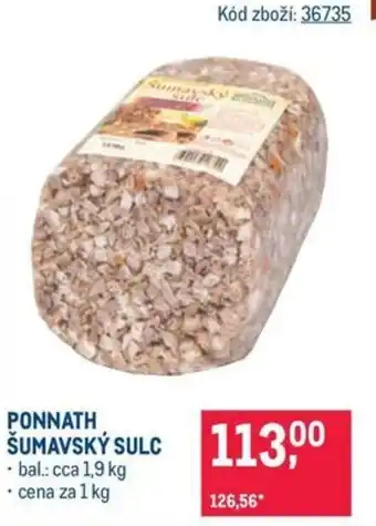 Makro PONNATH ŠUMAVSKÝ SULC nabídka