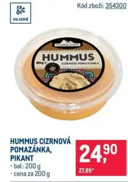 Makro HUMMUS CIZRNOVÁ POMAZÁNKA, PIKANT nabídka