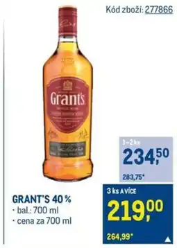 Makro GRANT'S 40% nabídka