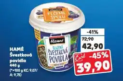 Kaufland HAMÉ Švestková povidla nabídka
