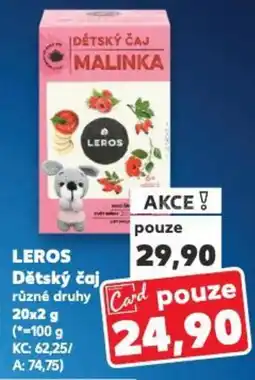 Kaufland LEROS Dětský čaj nabídka