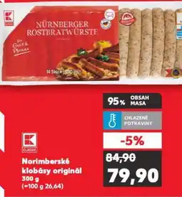 Kaufland Norimberské klobásy originál nabídka