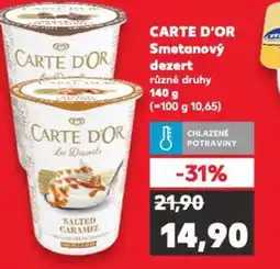Kaufland CARTE D'OR Smetanový dezert nabídka