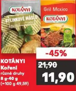 Kaufland KOTÁNYI Koření nabídka
