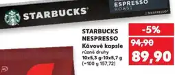 Kaufland STARBUCKS NESPRESSO Kávové kapsle nabídka