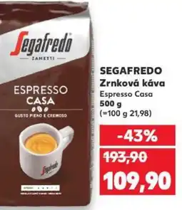 Kaufland SEGAFREDO Zrnková káva nabídka