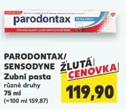 Kaufland PARODONTAX/ SENSODYNE Zubní pasta nabídka