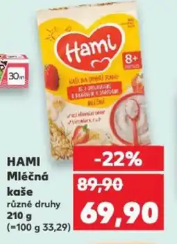 Kaufland Hami Mléčná kaše nabídka