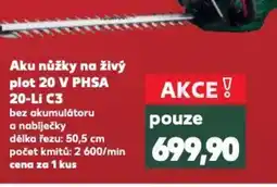 Kaufland Aku nůžky na živý plot 20 V PHSA 20-Li C3 nabídka