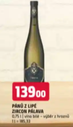 Terno PÁNŮ Z LIPÉ ZIRCON PALAVA nabídka