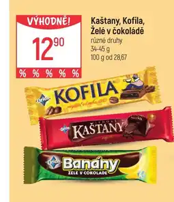 Globus Kaštany, Kofila, Želé v čokoládě nabídka