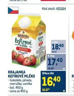 Makro Krajanka kefírové mléko nabídka