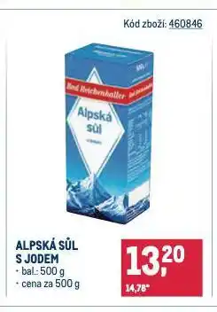 Makro Alpská sůl s jodem nabídka