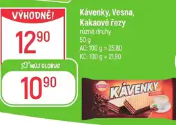 Globus Kávenky, Vesna, Kakaové řezy nabídka