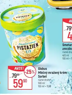 Globus Globus Mléčný mražený krém Sorbet nabídka
