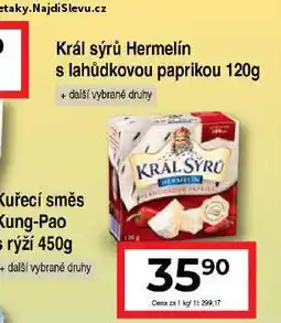 Hruška Král sýrů hermelín nabídka